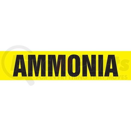 52637 by JJ KELLER - Ammonia Pipe Marker - ASME/ANSI - Yellow, Self-Stick Vinyl, 2.5" x 12"