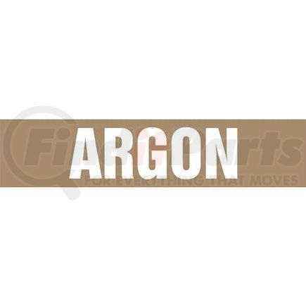 52657 by JJ KELLER - Argon Pipe Marker - ASME/ANSI - Brown, Self-Stick Vinyl, 1" x 8"