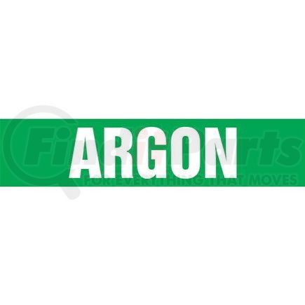 52665 by JJ KELLER - Argon Pipe Marker - ASME/ANSI - Green, Self-Stick Vinyl, 1" x 8"