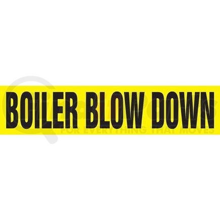 52735 by JJ KELLER - Boiler Blow Down Pipe Marker - ASME/ANSI - Yellow, Self-Stick Vinyl, 1" x 8"