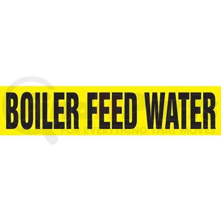 52784 by JJ KELLER - Boiler Feed Water Pipe Marker - ASME/ANSI - Yellow, Self-Stick Vinyl, 1" x 8"