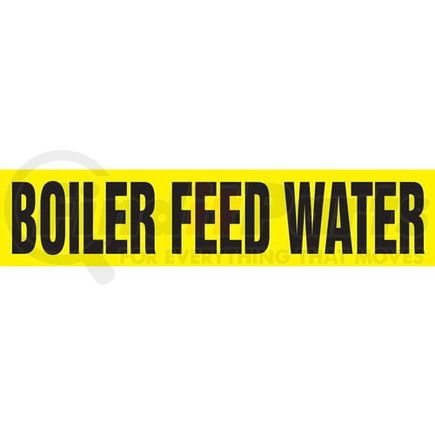 52785 by JJ KELLER - Boiler Feed Water Pipe Marker - ASME/ANSI - Yellow, Self-Stick Vinyl, 1.5" x 8"