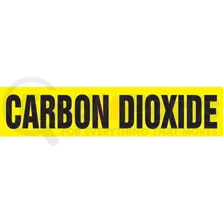 52824 by JJ KELLER - Carbon Dioxide Pipe Marker - ASME/ANSI - Yellow, Self-Stick Vinyl, 1.5" x 8"