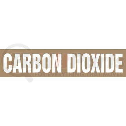 52830 by JJ KELLER - Carbon Dioxide Pipe Marker - ASME/ANSI - Brown, Self-Stick Vinyl, 1" x 8"