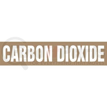 JJ Keller 52835 Carbon Dioxide Pipe Marker - ASME/ANSI - Brown, Snap Tite, 9" x 8"