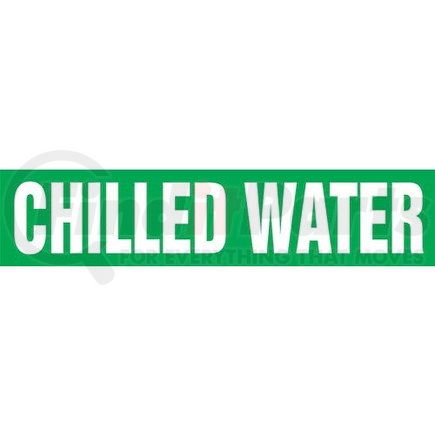 52898 by JJ KELLER - Chilled Water Pipe Marker - ASME/ANSI - Green, Self-Stick Vinyl, 2.5" x 12"