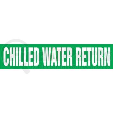 52905 by JJ KELLER - Chilled Water Return Pipe Marker - ASME/ANSI - Green, Self-Stick Vinyl, 2.5" x 12"