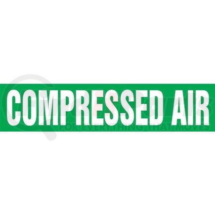 JJ Keller 53014 Compressed Air Pipe Marker - ASME/ANSI - Green, Snap Tite, 9" x 8"
