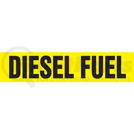53144 by JJ KELLER - Diesel Fuel Pipe Marker - ASME/ANSI - Yellow, Snap Tite, 6" x 8"