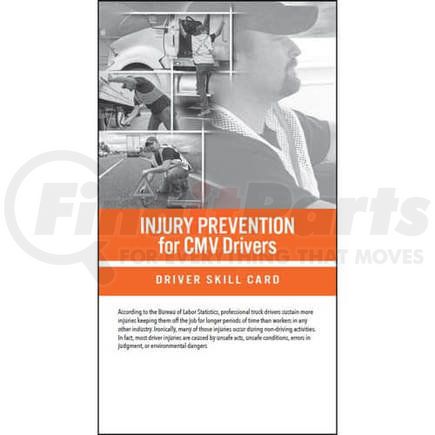 49290 by JJ KELLER - Injury Prevention for CMV Drivers - Driver Skill Cards