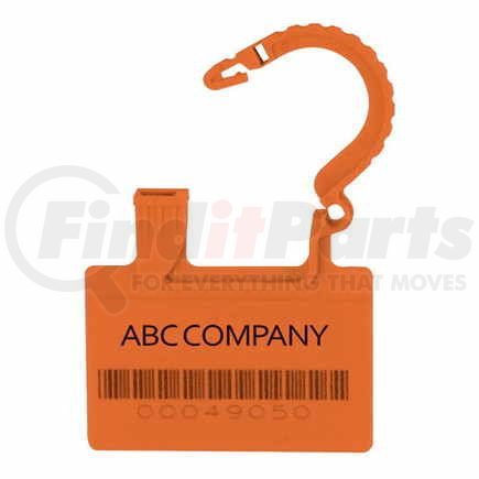 49135 by JJ KELLER - Plastic Padlock Security Seal - 2.75" Orange - Personalized Barcoded