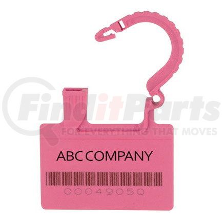 JJ Keller 49136 Plastic Padlock Security Seal - 2.75" Pink - Personalized Barcoded
