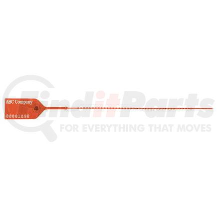 49142 by JJ KELLER - Ultralight-Duty Pull-Tight Plastic Seal - 9" Orange - Personalized