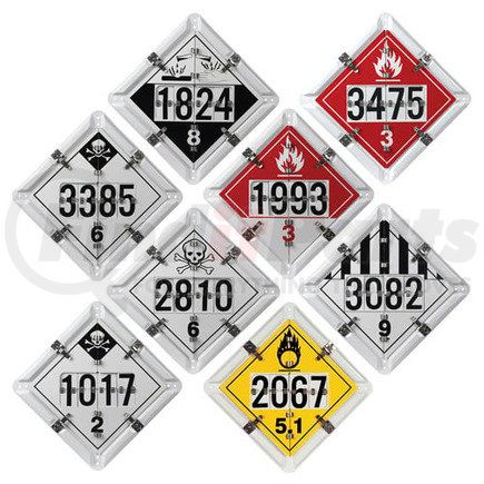 JJ Keller 50138 Numer-All™ Flip Placard - 8 Legend, White or Unpainted Back Plate - White Back Plate