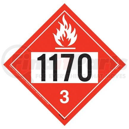 50168 by JJ KELLER - 1170 Placard - Class 3 Flammable Liquid - .024" Aluminum