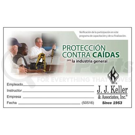 50516 by JJ KELLER - Fall Protection for General Industry - Wallet Card - Spanish- Wallet Card