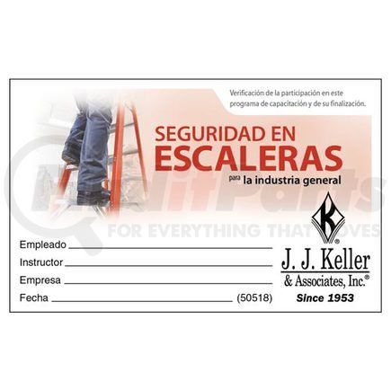 50518 by JJ KELLER - Ladder Safety for General Industry - Wallet Card - Spanish Wallet Card