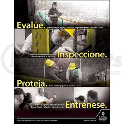 50634 by JJ KELLER - Walking-Working Surfaces: What Employees Need to Know - Awareness Poster - Spanish Awareness Poster