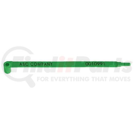 50883 by JJ KELLER - Plastic Heavy-Duty Trailer Seal - 7.9" Light Green - Personalized