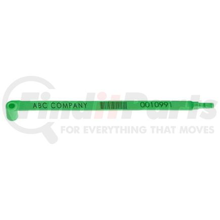 50890 by JJ KELLER - Plastic Heavy-Duty Trailer Seal - 7.9" Light Green - Personalized Barcoded