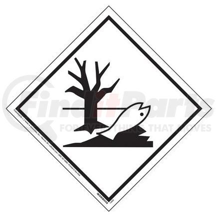 50924 by JJ KELLER - Marine Pollutant Marking - 3.2 mil Vinyl Removable Adhesive - Economy