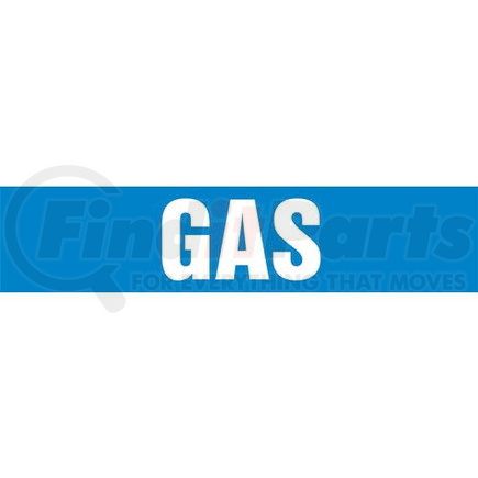 53470 by JJ KELLER - Gas Pipe Marker - ASME/ANSI - Blue, Self-Stick Vinyl, 2.5" x 12"