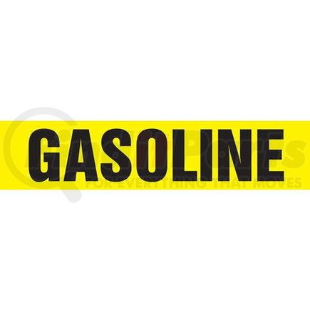 53478 by JJ KELLER - Gasoline Pipe Marker - ASME/ANSI - Yellow, Self-Stick Vinyl, 4" x 24"