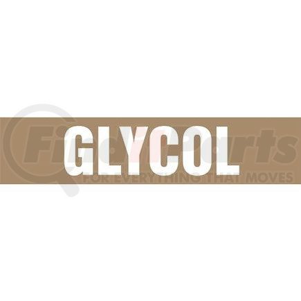 JJ Keller 53508 Glycol Pipe Marker - ASME/ANSI - Brown, Snap Tite, 9" x 8"