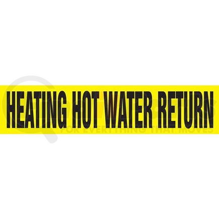 53559 by JJ KELLER - Heating Hot Water Return Pipe Marker - ASME/ANSI - Yellow, Self-Stick Vinyl, 1" x 8"