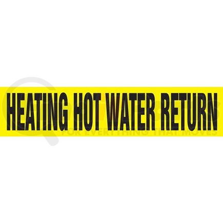 53561 by JJ KELLER - Heating Hot Water Return Pipe Marker - ASME/ANSI - Yellow, Self-Stick Vinyl, 2.5" x 12"