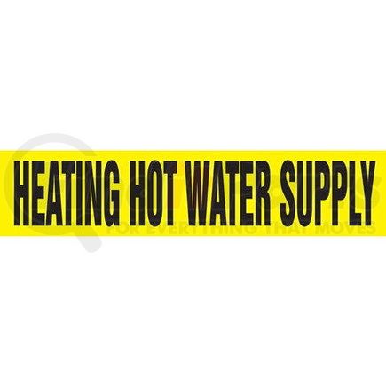 53575 by JJ KELLER - Heating Hot Water Supply Pipe Marker - ASME/ANSI - Yellow, Self-Stick Vinyl, 2.5" x 12"