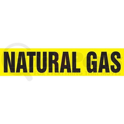 53596 by JJ KELLER - Natural Gas Pipe Marker - ASME/ANSI - Yellow, Self-Stick Vinyl, 2.5" x 12"