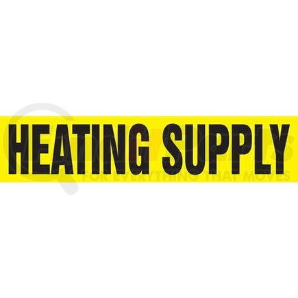 53605 by JJ KELLER - Heating Supply Pipe Marker - ASME/ANSI - Yellow, Self-Stick Vinyl, 2.5" x 12"