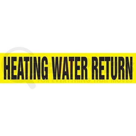 53610 by JJ KELLER - Heating Water Return Pipe Marker - ASME/ANSI - Yellow, Self-Stick Vinyl, 1" x 8"