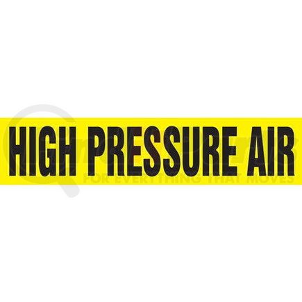 53631 by JJ KELLER - High Pressure Air Pipe Marker - ASME/ANSI - Yellow, Self-Stick Vinyl, 1" x 8"