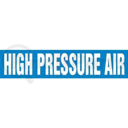 53638 by JJ KELLER - High Pressure Air Pipe Marker - ASME/ANSI - Blue, Self-Stick Vinyl, 1" x 8"