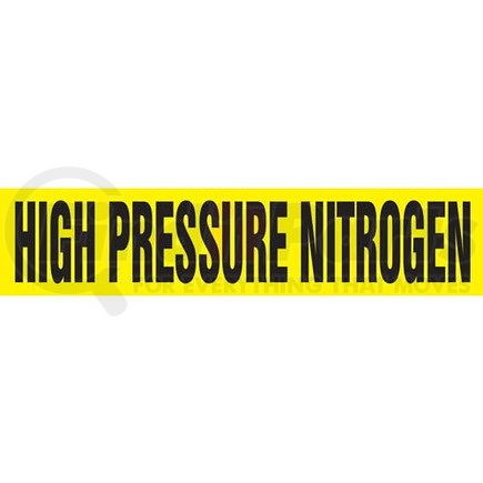 53681 by JJ KELLER - High Pressure Nitrogen Pipe Marker - ASME/ANSI - Yellow, Self-Stick Vinyl, 2.5" x 12"