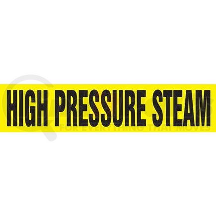 53688 by JJ KELLER - High Pressure Steam Pipe Marker - ASME/ANSI - Yellow, Self-Stick Vinyl, 2.5" x 12"