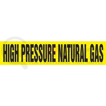 JJ Keller 53719 High Pressure Natural Gas Pipe Marker - ASME/ANSI - Yellow, Snap Tite, 9" x 8"
