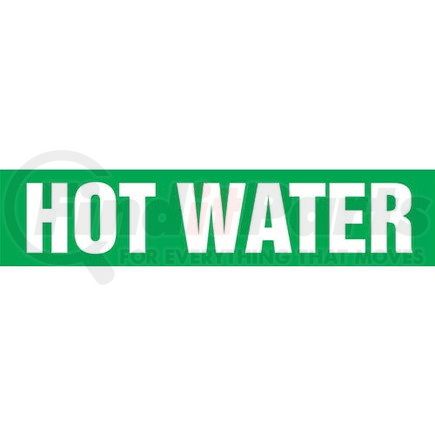 53739 by JJ KELLER - Hot Water Pipe Marker - ASME/ANSI - Green, Snap Tite, 6" x 8"