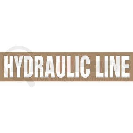 JJ Keller 53797 Hydraulic Line Pipe Marker - ASME/ANSI - Brown, Snap Tite, 14" x 12"