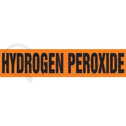 53851 by JJ KELLER - Hydrogen Peroxide Pipe Marker - ASME/ANSI - Orange, Snap Tite, 6" x 8"