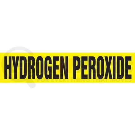 53855 by JJ KELLER - Hydrogen Peroxide Pipe Marker - ASME/ANSI - Yellow, Self-Stick Vinyl, 1.5" x 8"