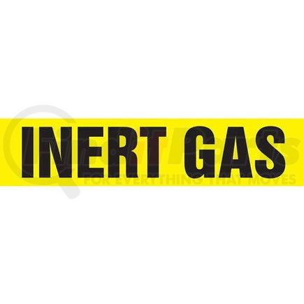 53871 by JJ KELLER - Inert Gas Pipe Marker - ASME/ANSI - Yellow, Self-Stick Vinyl, 2.5" x 12"