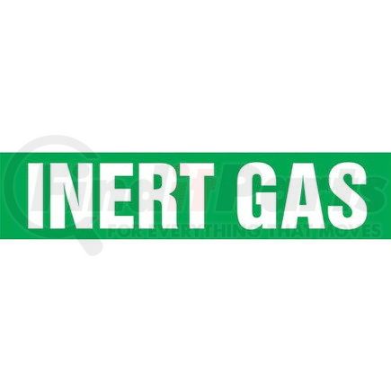 53878 by JJ KELLER - Inert Gas Pipe Marker - ASME/ANSI - Green, Self-Stick Vinyl, 1" x 8"