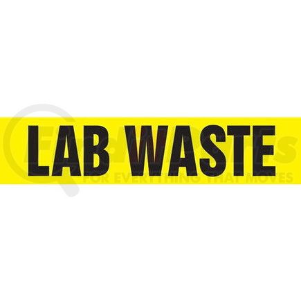 JJ Keller 53929 Lab Waste Pipe Marker - ASME/ANSI - Yellow, Snap Tite, 14" x 12"