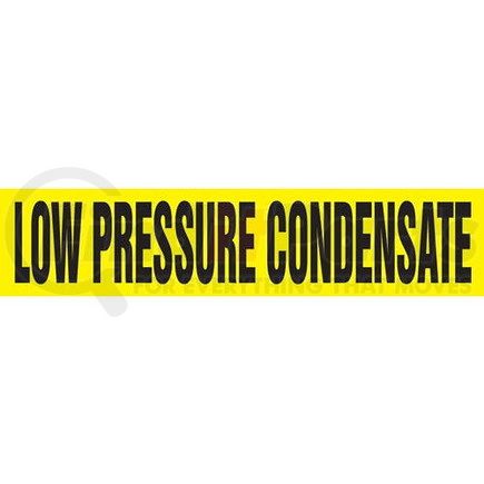 53954 by JJ KELLER - Low Pressure Condensate Pipe Marker - ASME/ANSI - Yellow, Self-Stick Vinyl, 2.5" x 12"