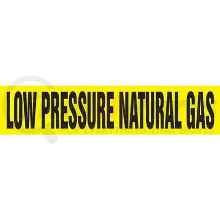 53975 by JJ KELLER - Low Pressure Natural Gas Pipe Marker - ASME/ANSI - Yellow, Self-Stick Vinyl, 1.5" x 8"