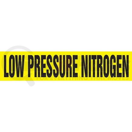 53988 by JJ KELLER - Low Pressure Nitrogen Pipe Marker - ASME/ANSI - Yellow, Self-Stick Vinyl, 1" x 8"