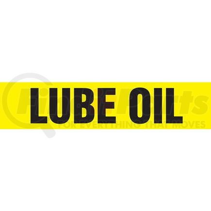 54024 by JJ KELLER - Lube Oil Pipe Marker - ASME/ANSI - Yellow, Self-Stick Vinyl, 1" x 8"